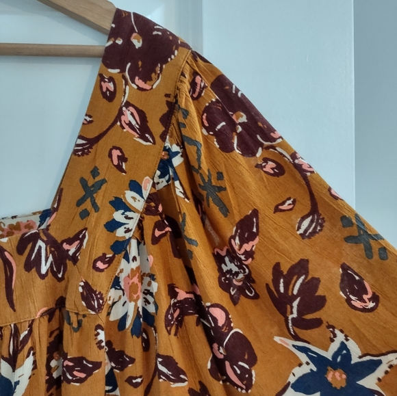 Sonoma Floral Print Square Neck Peasant Blouse NWT - Picture 4 of 12